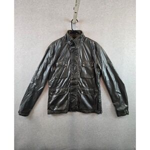Belstaff Field Jacket Mens Size L Olive Green Nylon Moto Racer Made in Italy